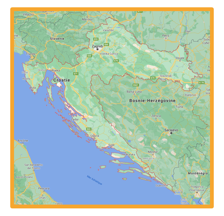 carte de la Croatie