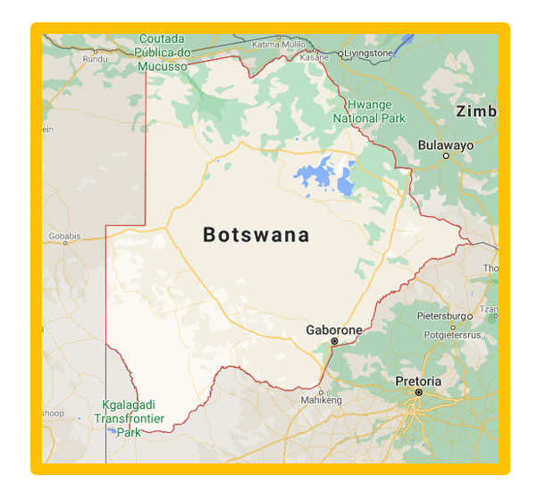 carte du Botswana