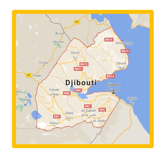 carte de Djibouti