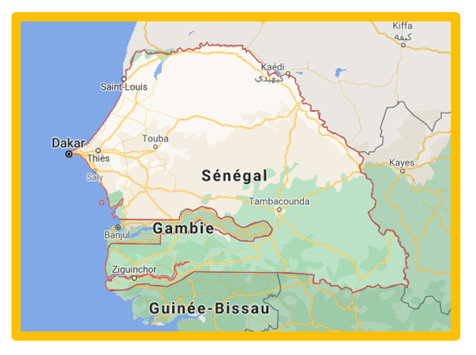 carte au Sénégal