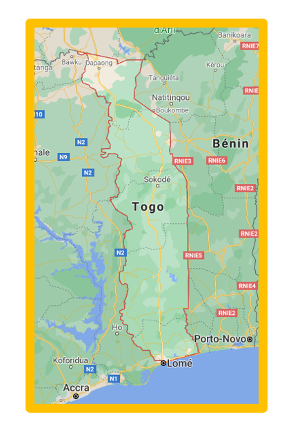 carte du Togo