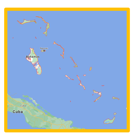 carte des Bahamas