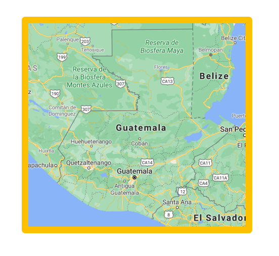 carte du Guatemala