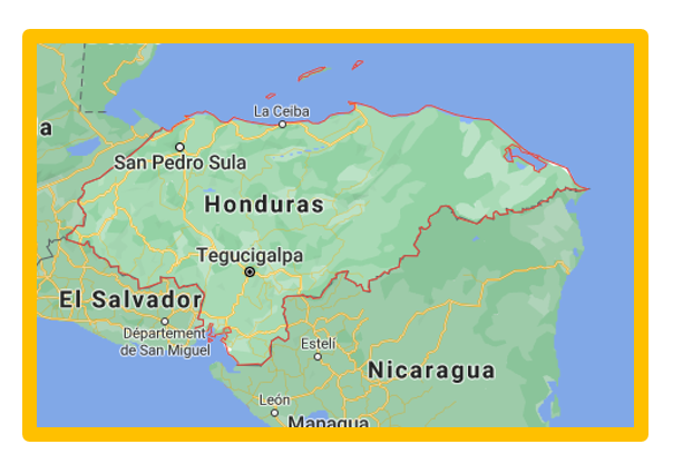 carte du Honduras