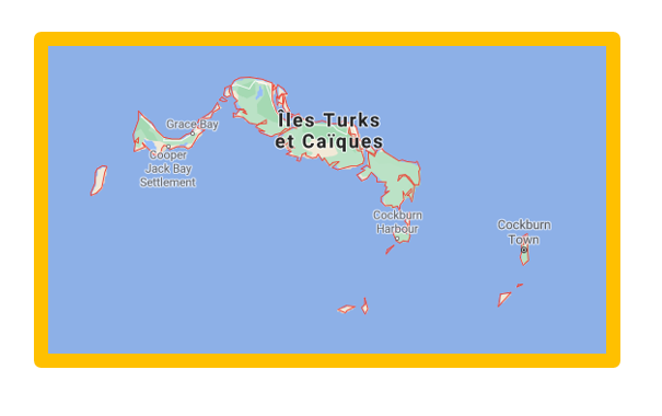 carte des Îles Turks et Caïques