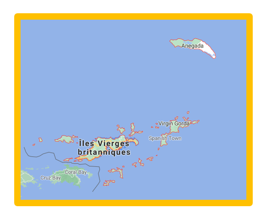 carte des Îles Vierges britanniques