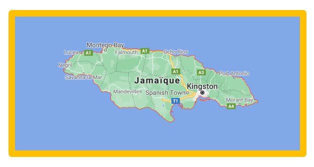 carte de La Jamaïque