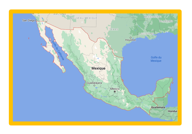 carte du Guatemala