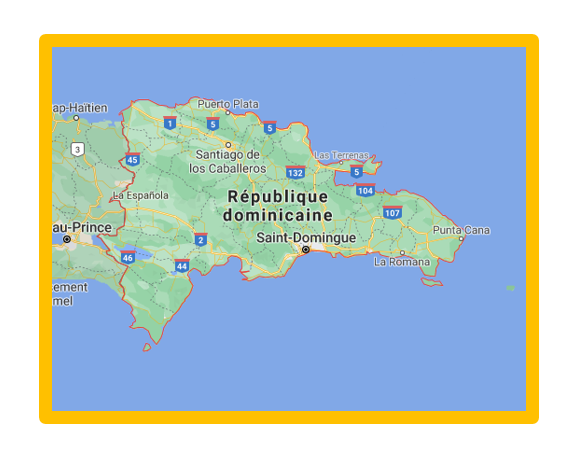 carte de la République dominicaine