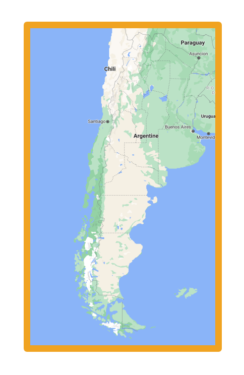 carte de l'Argentine