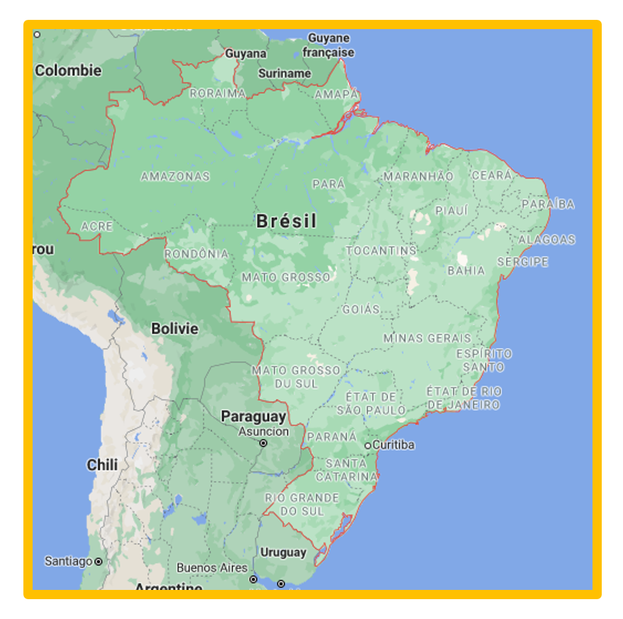 carte du Brésil