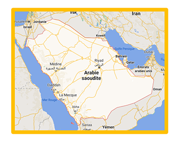 carte de l' Arabie Saoudite