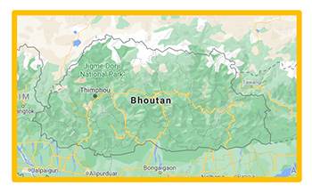 carte du Bhoutan