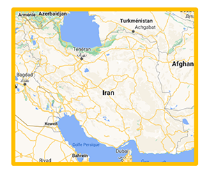 carte de l'Iran