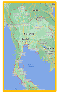 carte de la Thaïlande