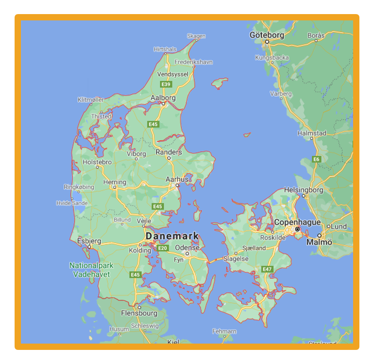 carte du Danemark