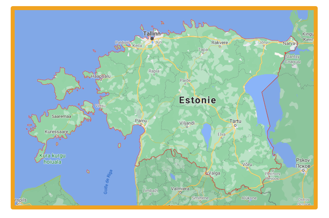carte de l'Estonie