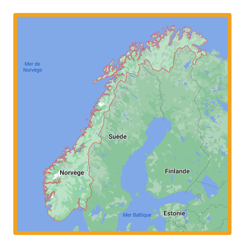 carte de la Norvège