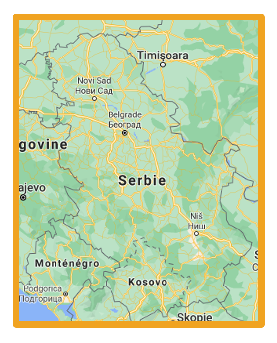 carte de la Serbie
