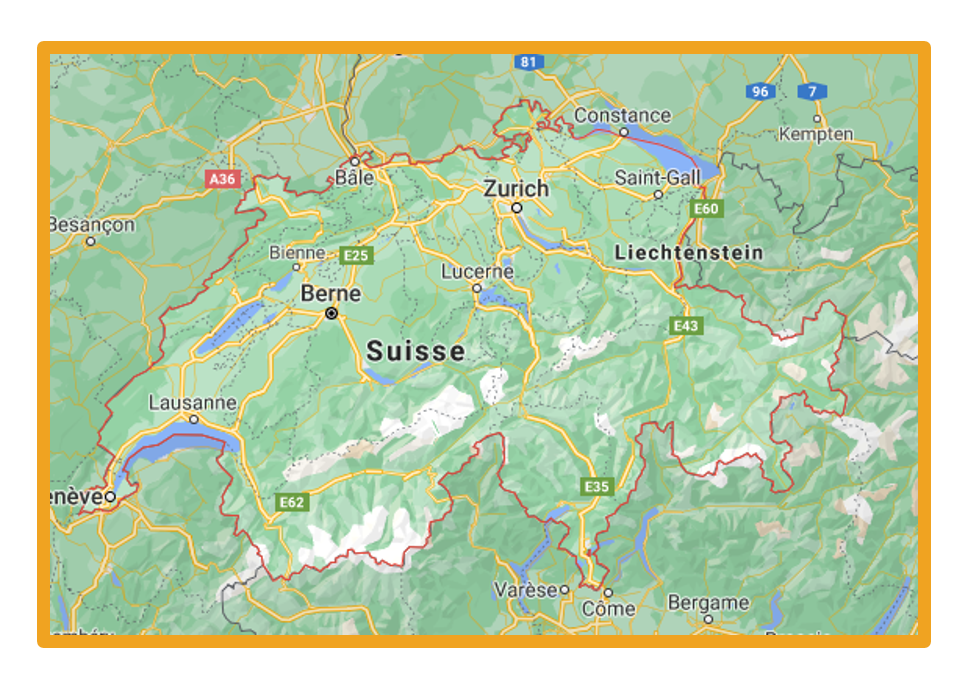 carte de la Suisse
