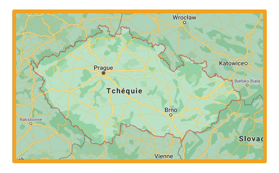 carte de la Tchéquie