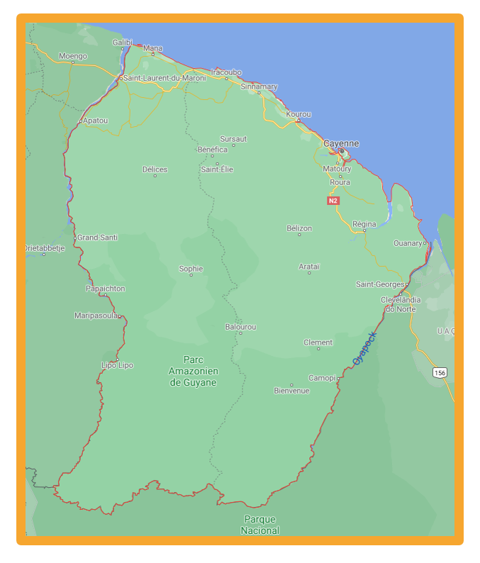 carte de la Guyane