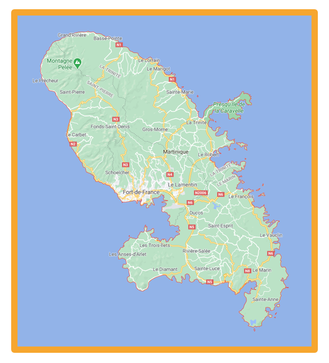 carte de la Martinique