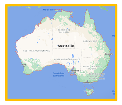 carte de l'Australie