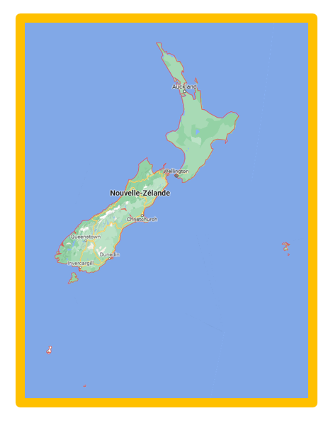 carte de la Nouvelle-Zélande